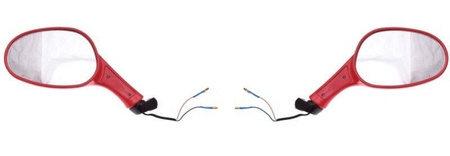 Lusterka czerwone Qt-4 z kierunkowskazami M8