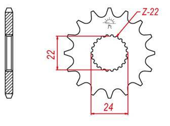 Zębatka przednia 406 17 aprilia rs 125 '93-'12 (jtf394.17)