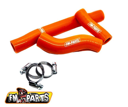 Fm-parts silikonowe węże/przewody chłodnicy ktm exc 250/300 tpi '20-'23,  husqvarna te/tei 250/300 tpi '20-'23  ,gas-gas ec 250/300 tpi '20-'23 kolor pomarańczowy