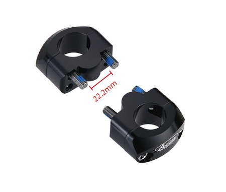 MOCOWANIE/PODWYŻKI KIEROWNICY (DÓŁ-22,2/GÓRA-22,2MM) WYS. 20MM KOLOR CZARNY (BM-34BK22/22) (BM-34BK22/22)