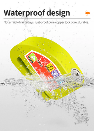 Blokada Antykradzieżowa Disc Lock Z Alarmem 110db Czerwona