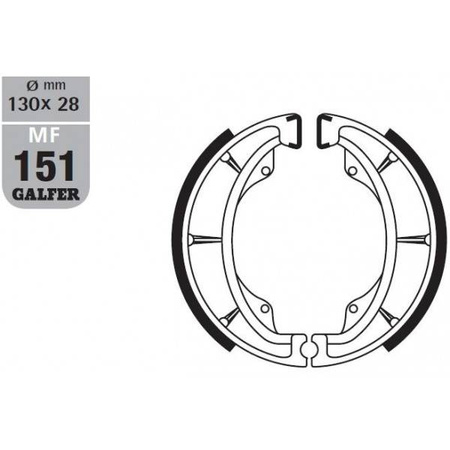 Szczęki hamulcowe tył sh602 kawasaki eliminator 125 '88-, kx 250 '85-'86, kx 500 '83, suzuki dr 125 '86-'00, dr 250 '86-'89, dr 600r/pd/djeb