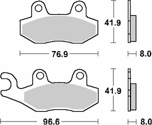 Klocki hamulcowe kh135 / kh214 street ceramic kolor czarny