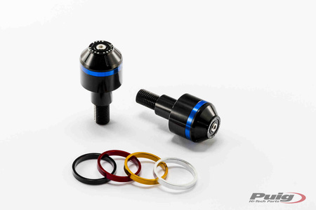Ciężarki / końcówki kierownicy krótkie z pierścieniami puig do bmw c600sport/c650gt czarne