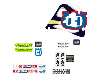 Komplet naklejek (oklein) husqvarna cr/wr 125 '98-'99 replica team husqvarna maddii 1998