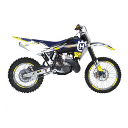 KOMPLET NAKLEJEK (OKLEIN) HUSQVARNA CR 125 '06-'08, WR 250/300 '06-'13 DREAM 5 KOLOR ŻÓŁTY NIEBIESKI BIAŁY