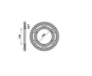 Zębatka tylna utwardzana 300 47 c45 honda xl 600v (87-99), xl 700v (08-09) (30047) (jtr300.47)