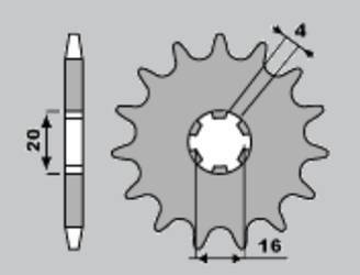 Zębatka przednia 560 13 kawasaki kx 65/80/85 (560-13) (jtf546.13)