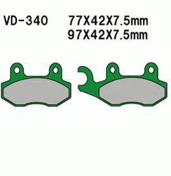 Klocki hamulcowe kymco vit/ag50 prz. 45105-kkd6-305