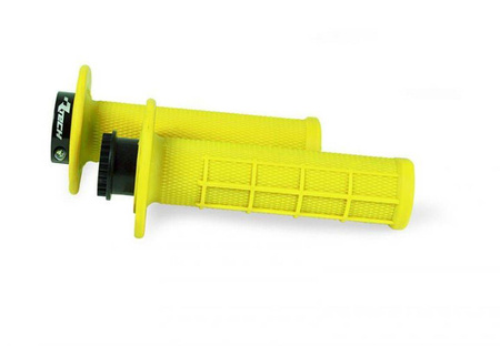2022 manetki r20 lock-on (22+25mm) kolor żółty neon (half waffle) + 8 adapterów rolgazu