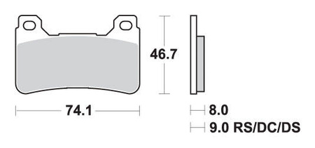 Hamulcowe kh390 track&sport sinter kolor złoty (zamienia mieszankę rs)