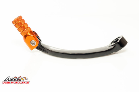 Dźwignia zmiany biegów ktm 690 duke '08-'18 aluminiowa kolor czarny, końcówka pomarańczowa (7503403100)
