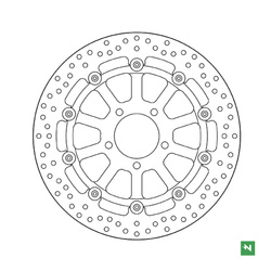 TARCZA HAMULCOWA PRZÓD SUZUKI GSXR600/750 '97-'03; GSXR1000 '00-'04; TL1000; GSXR1300 HAYABUSA '99-07; GSX 1400 '02-07 (320x69x5) PŁYWAJĄCA