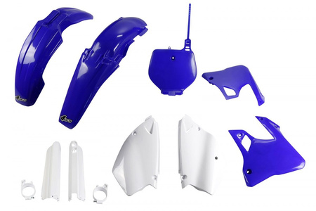 Komplet Plastików (Full Kit) Z Osłonami Teleskopów (Amortyzatorów) Yamaha Yz 125 '96-'99, Yz 250 '96-'99 Kolor Niebieski/Biały 98-99 (Ya294e999)