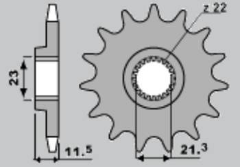 Zębatka przednia 2051 13 yamaha tt250r '93-'05