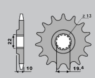 ZĘBATKA PRZEDNIA 435 16 SUZUKI DR 350 '90-'99 (+1) DRZ 400 '00-'20 (+1) (JTF432.16)* (ŁAŃC. 520) (MADE IN ITALY)