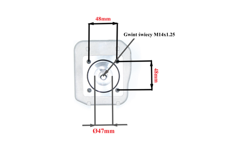 Głowica Cylindra 50/70 Ccm 2t A/C 47mm Honda Dio Kymco Sym Power Force
