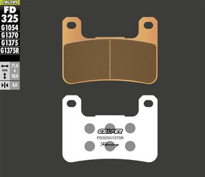 KLOCKI HAMULCOWE KH379 SPIEK METALICZNY (ZŁOTE) SPORT RACING, PRZÓD KAWASAKI/SUZUKI