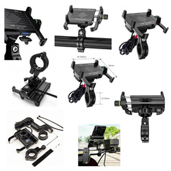 Uchwyt motocyklowy z ładowarką usb 3.0 na telefon montowany na kierownicę lub lusterko typ: r10-metal usb qc