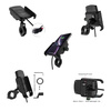 Uchwyt motocyklowy z ładowarką indukcyjną na telefon montowany na kierownicę lub lusterko typ: r9w-metal wireless