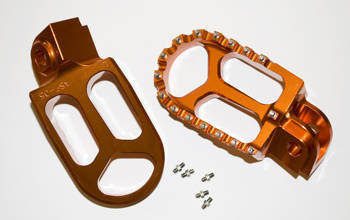 Podnóżek kierowcy ktm sx/exc '98-'14 kolor pomarańczowy (2szt) aluminiowy