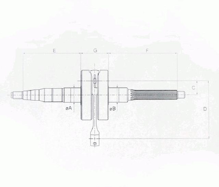 Wał korbowy power force atv cab 110cc ns150fmh-010001