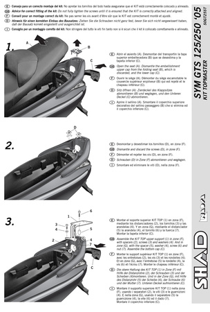 Stelaż kufra tylnego Shad do Sym GTS