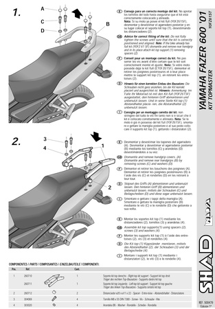 Stelaż kufra tylnego Shad do Yamaha Fazer 600 ( 01 - 03 )