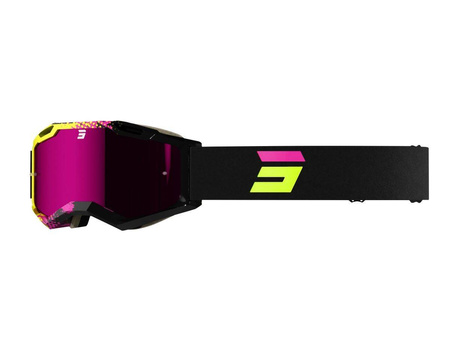 Gogle Shot Iris 2.0 fusion black czarny/żółty/różowy szybka różowe lustro