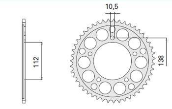Zębatka tylna 4448 49 (2097-49) yamaha 600 yzf-r6 (mod.Cat.530) '99-'02