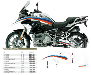 Komplet naklejek (oklein) bmw r 1200gadventure '14-'18 (classic line)