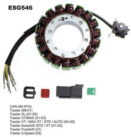 Uzwojenie alternatora (stator) cam am traxter 500 (99-05) (420296321)