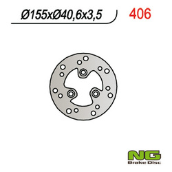 Tarcza hamulcowa przód skutery aprilia/mbk/piaggio/yamaha (155x40,6x3,8)