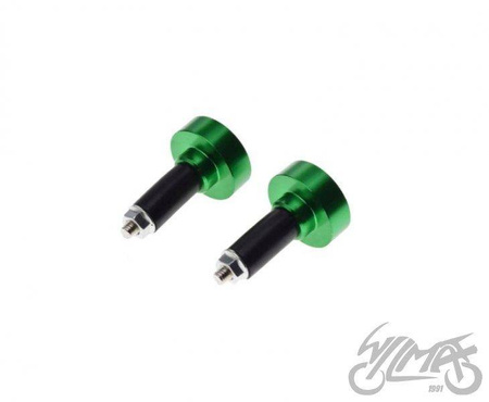 Końcówki kierownicy motocykla zielone