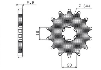 Zębatka przednia 560 13 kawasaki kx 65/80/85 (jtf546.13) (łańc. 420) (56013jt)