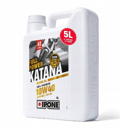 Full power katana 10w40 olej silnikowy 100 % syntetyk 5l (ester ma2) promocja 4+1 (akc) (4)