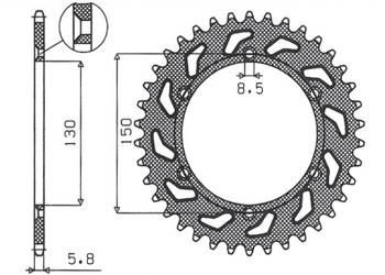 Zębatka tylna 270 49 yamaha yz/yzf/wrf '99-'20 (jtr251.49) (łańc. 520) (27049jt)