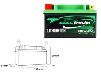 ELECTHIUM AKUMULATOR LITOWO-JONOWY ZE WSKAŹNIKIEM NAŁADOWANIA HJTX14H-FP-S (150X87X90) (YTX14-BS, YTX14H-BS, HVT-8) (WAGA 1,1KG)