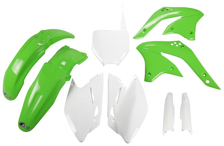 Komplet Plastików (Full Kit) Z Osłonami Teleskopów (Amortyzatorów) Kawasaki Kxf 450 '08 Kolor Oem (Zielony/ Biały) (Ka211e999)