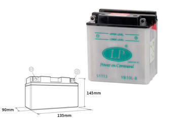 Landport akumulator yb10l-b 12v 11ah 135x90x145 obsługowy - bez elektrolitu (5)