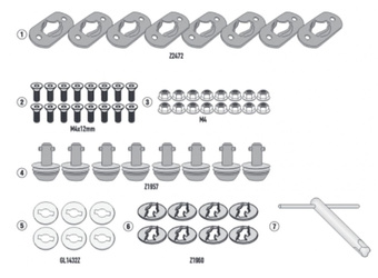 zestaw do konwersji stelaży kufrów bocznych klo9430mk, klo9430cam, klo6710mk oraz klo6710cam na stelaże szybkiego demontażu aprilia tuareg 660 '22, ktm 790/890 adventure, husqvarna norden 901 '22