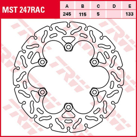 Tarcza hamulcowa tył ducati monster 600/620/695/750/800/900/916/1000 '93-'06, yamaha fzr 600 '89-'95, fzs 600 fazer '98-'03, xj 600 diversio