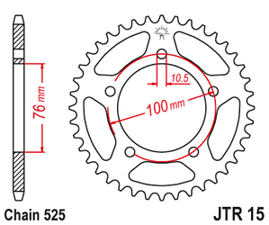 Zebatka Napędzana Jt Jtr15.42