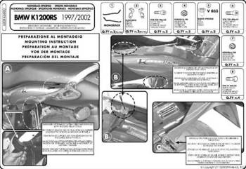 stelaż kufra centralnego bmw k 1200gt (03-04), k 1200rs (00-04) ( bez płyty )
