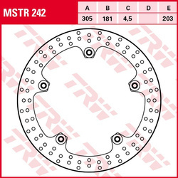 Tarcza hamulcowa przód bmw f 750gs/850gs '18-, r 1200gs/adv '13-'18, r 1250gs/adv '19-, (305x181x5mm)