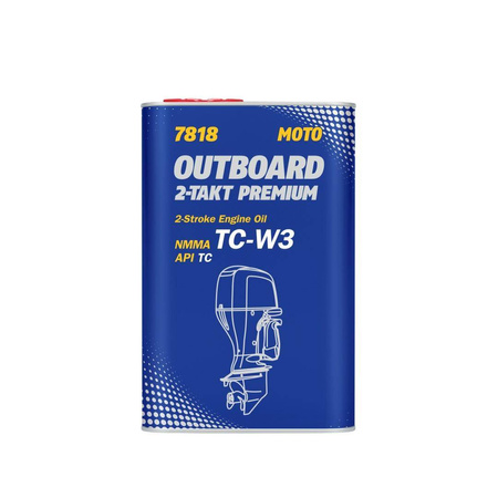 Mannol olej do mieszanki 2t outboard premium api tc 1l metalowa puszka (7818) (12)