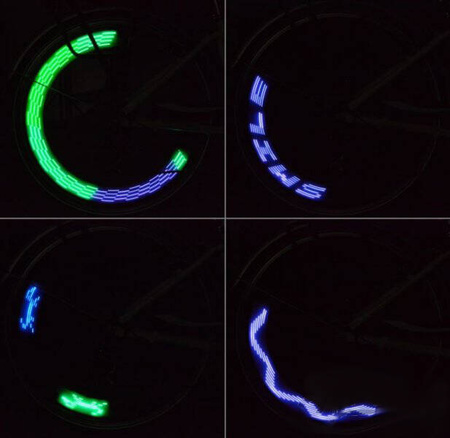 Lampa rowerowa na szprychy LED 12 kolorów