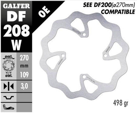 Tarcza hamulcowa przód kawasaki kx 250f/450f '15-, kx 250x/450x '21- wave (270x109x3mm)