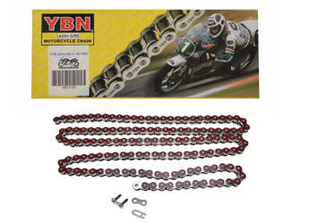 Łańcuch napędowy do motocykla quada YBN 140 ogniw 420HX czerwony