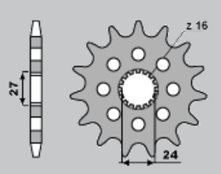 Zębatka przednia 2190 17 suzuki gsxr 1000 '09-'15, gsxr 1300 '08-'15